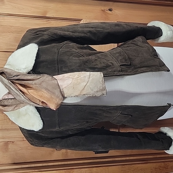 NWOT Wilson's Suede Leather Ranchers Jacket w/ Faux Fur - Picture 3 of 16